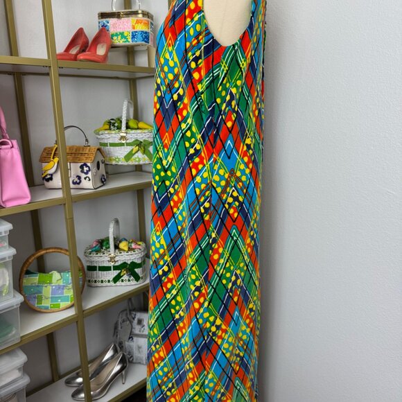 Lovely 1960's "The Lilly" Lilly Pulitzer Velvet Maxi Dress HTF Vintage Sz 16 XL - Picture 4 of 16